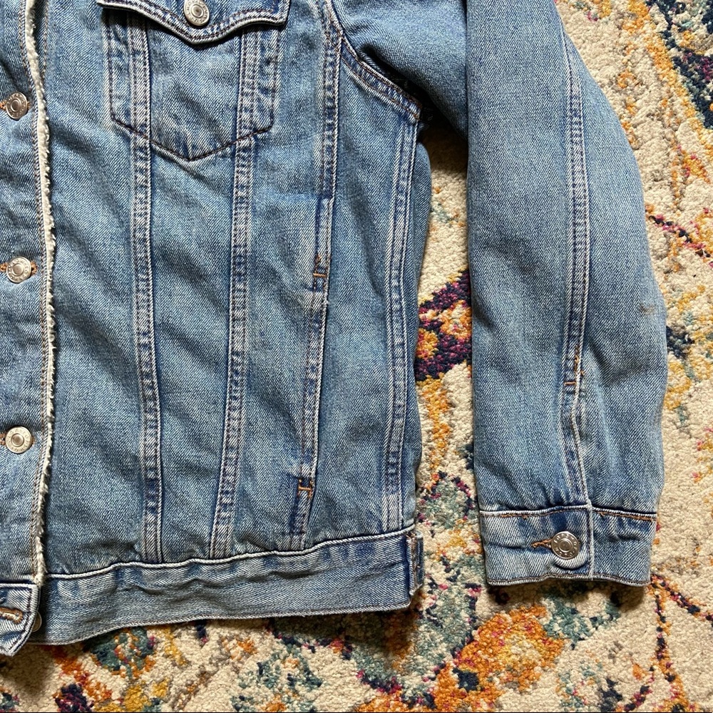 ❄️ Topman / ASOS Winter Sherpa Style Lined Denim / Jean Jacket ❄️ - Picture 3 of 16